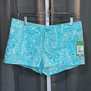 NWT Lilly Pulitzer The Walsh Short Shorely Blue Ice Cake Blue White 4